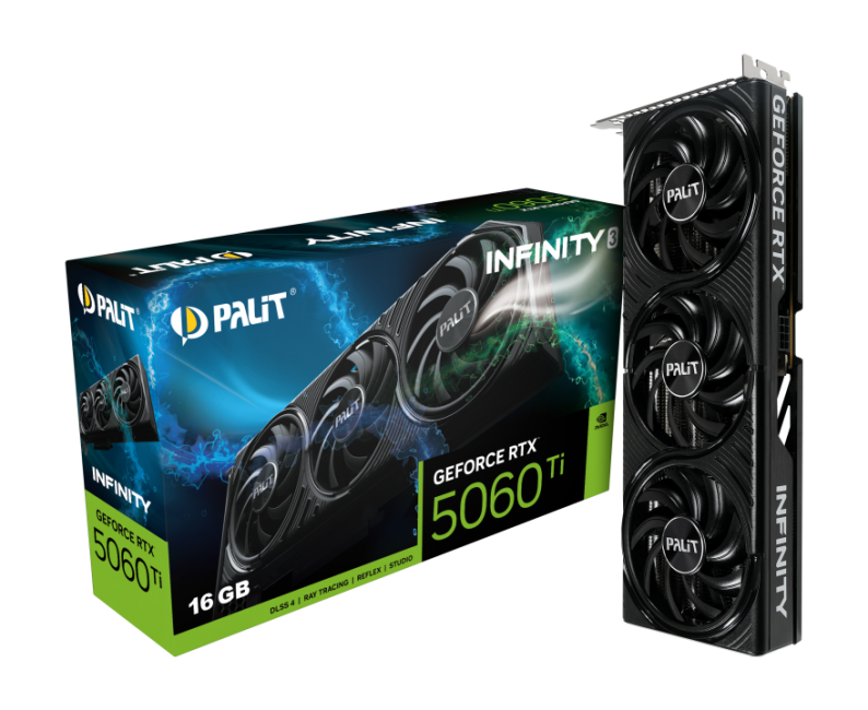 Видеокарта Palit GeForce RTX 5060 Ti Infinity 3 16GB (NE7506T019T1-GB2061S)