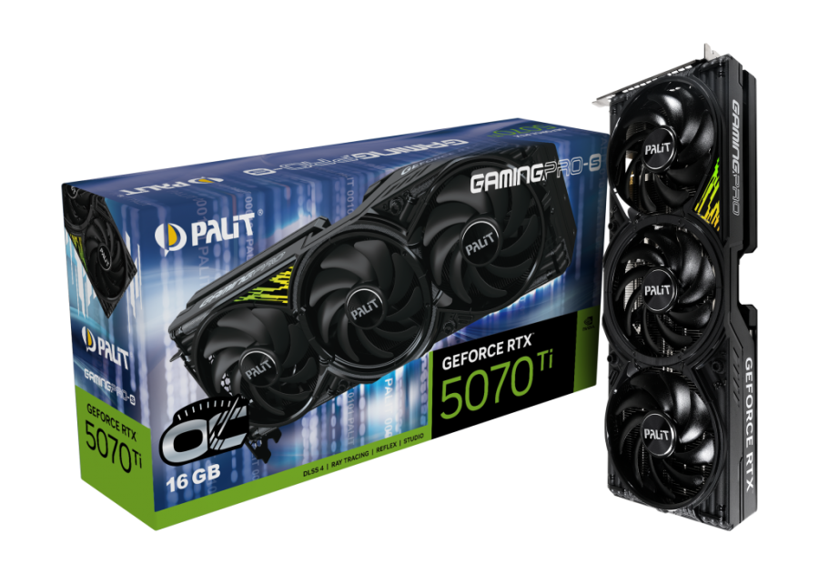 Видеокарта Palit GeForce RTX 5070 Ti GamingPro-S OC 16GB (NE7507TS19T2-GB2031U)