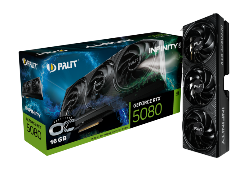 Видеокарта Palit GeForce RTX 5080 Infinity 3 OC 16GB (NE75080U19T2-GB2035S)