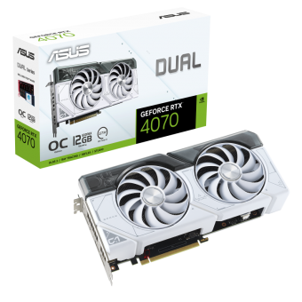 Видеокарта Asus GeForce Dual RTX 4070 OC 12GB (DUAL-RTX4070-O12G-WHITE)