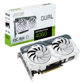 Видеокарта Asus GeForce RTX 4060 Dual OC 8GB (DUAL-RTX4060-O8G-WHITE)