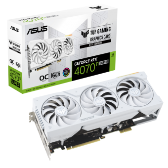 Видеокарта Asus GeForce TUF Gaming RTX 4070 Ti Super BTF OC 16GB (TUF-RTX4070TIS-O16G-BTF-WHITE)